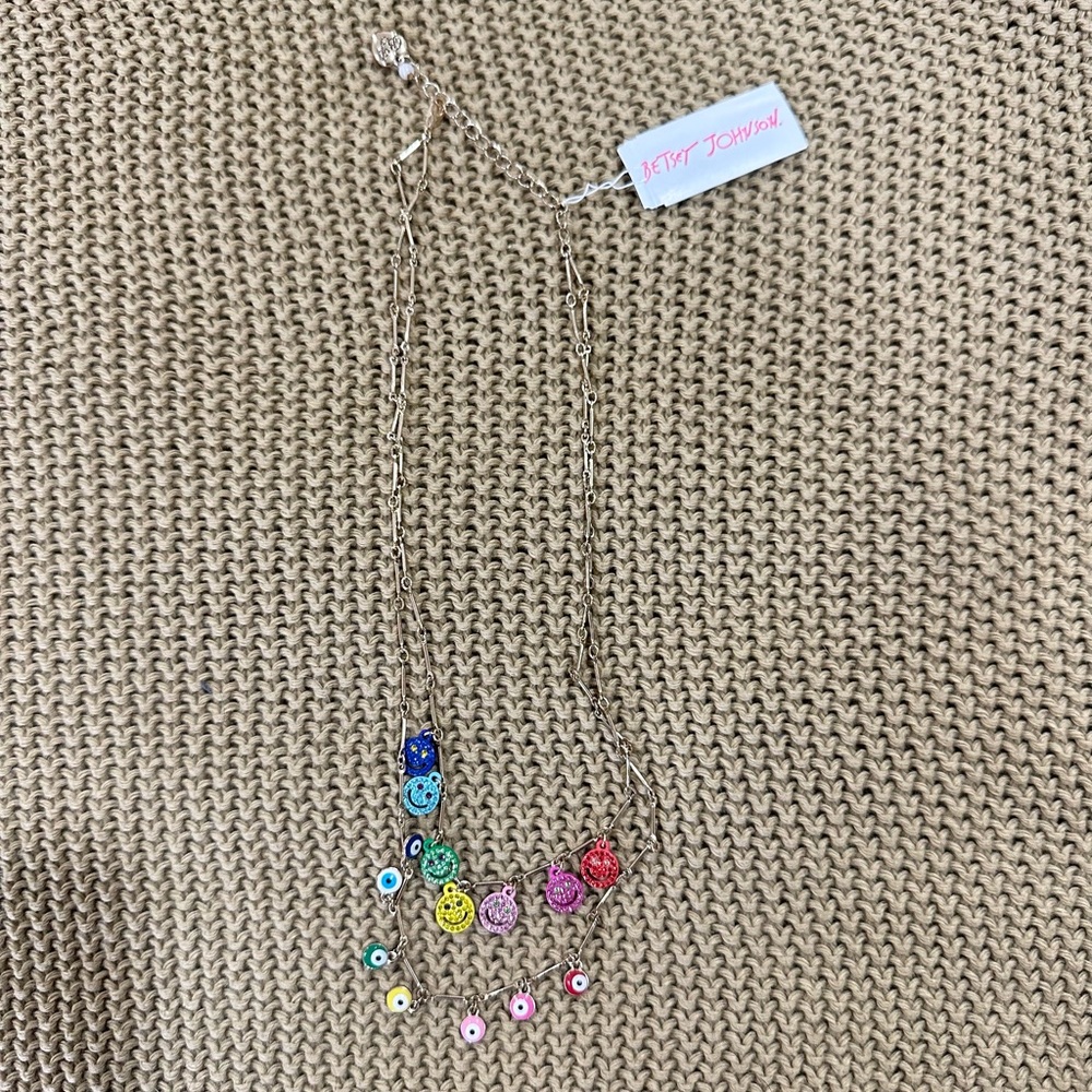 Betsey Johnson Colorful Charm Necklace